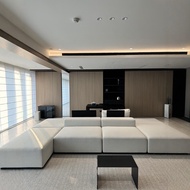 Popular selection: Minimalist high-end double-sided sofa for sales office lobbies, modular island bl