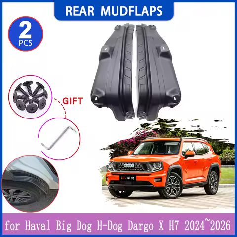 Mudguards for Haval Big Dog H-Dog Dargo X H7 MK2 2024~2026 Inside Mud Flaps Splash Guard Rear Fender
