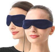 Aroma Season Electric Heated Eye Mask & Microwavable Heat Eye Compress with Flaxseed for Dry Eyes, H