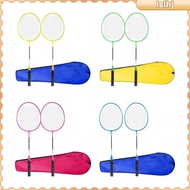 [Lslhj] 2 Piece Badminton Racket Set Badminton Shuttlecock Portable with Racket Bag