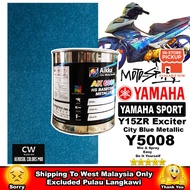 [ Yamaha Y15ZR Exciter City Blue Y5008 ] Cover Set High Quality CW Aikka DIY Spray Gun Touch Up 0.5L