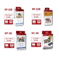 KP-36 KC-36 KL-36 KP-108IN RP-108 Photo Paper & Ink Catidge for Canon Selphy CP Series Photo Printer