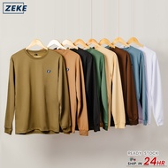 ZEKE A0029 Embroidered Logo T-shirt Men‘s Long Sleeve