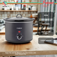 Faber FSC 500 BK (Black) 5 Liter Slow Cooker with Inner Ceramic Pot FSC500BK