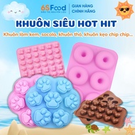 Cat, Pig, Rabbit Paw Silicone Mold, Chip Candy Mold, Chocolate, Ice Cream, Jelly,...- 6SFOOD House