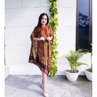 Asymmetrical Silk Satin Kaftan Dress