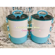 Abbott Tiffin 3 Tiers Lunch Box Stainless Steel - Blue White