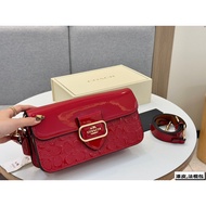 COACH1333 Red Patent Leather Baguette Bag