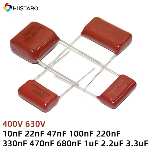 10Pcs 400V 630V CBB Polypropylene Film Capacitor 10nF 22nF 47nF 100nF 220nF 330nF 470nF 680nF 1uF 2.