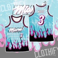 【Free Custom Name Number】Hennix NBA Jersey Miami Heat Dwyane Wade PBA Basketball Team Hot Summer Sho