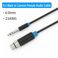 Vention XLR Cable Karaoke Microphone Sound Cannon Cable Plug Microphone Wire 6.5mm male to XLR femal