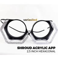 2PCS HEXAGONAL 5D RGB Crystal Shroud 3-Piecebmw – Premium Acrylic, Bluetooth Apps, 12V