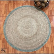 GA-A008 - Abaca Round Carpet Green - Small sizes - Natural material - 40 &amp; 60 inches