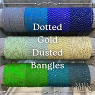 Dotted Fancy Gold Dusted Bangles Available in All Sizes Gelang Tangan Perempuan Indian Fashion Mad U