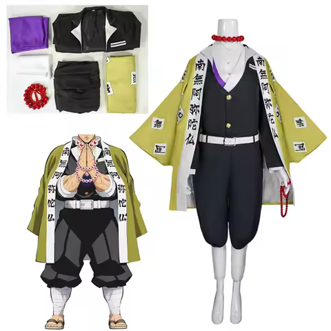 Anime Himejima Gyomei Costume Have Bracelet Male Shirt Pants Cloak Belt Robe Japanese Outfits Hallow