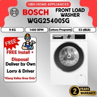 【Free Install】Bosch Series Series 6 | WGG25400SG | 10 KG | Wool programme | AllergyPlus | 55 dB(A) |