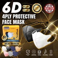 【Ready Stock】50PCs Adult Duckbill Disposable Face Mask 3D mask 6D mask Adult Mask non Medical / medical mask Face mask v