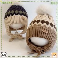 NEXTMY Kids Earmuffs Cap, 2-5 Year Baby Warm Baby Knitted Hat, Cute Thicken Windproof Baby Ear Prote