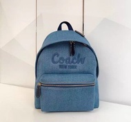 💜COACH蔻馳 丹寧牛仔 女款 中號 背包 背囊 雙肩包 書包 休閒 運動 通勤 旅遊 Backpack school bag leisure commuting travel