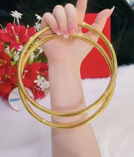 Kiềng cổ cưới chạm rồng phụng kiềng trơn mạ vàng 24k cao cấpmẫu mới về ( 1 kiềng ) mua kiềng tặng 1