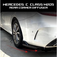 Mercedes C Class C180 C200 C250 C300 C43 C63 w205 Sedan Saloon Rear Corner Diffuser Spoiler Canard S