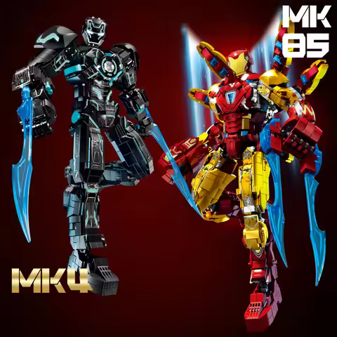 Superheroes Iron Man Mark Mecha Robot Building Blocks Toys Marvel Bricks Action Figures Sets Christm