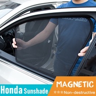 ZR For Magnetic Car Window Sunshade For Honda CRV HRV BRV Odyssey Vezel FIT Accessories Car Sun Protection Anti-UV Shade Curtain