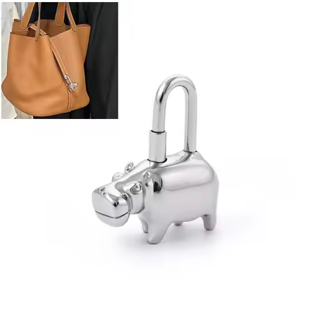 Metal Animals Lock Pendant For Hermes Birkin Kelly Bag Animal Full Steel Metal High-grade Bag Charm 