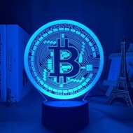 Acrylic 3D Night Light Colorful Variable Light Touch Remote Control USB Battery Bitcoin Eiffel Tower