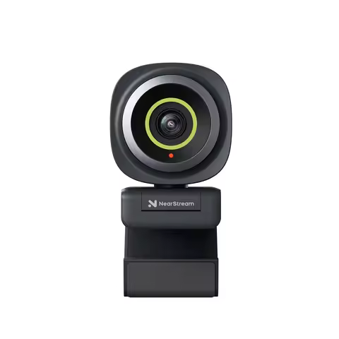 NearStream 1080P@60FPS USB Webcam with AI Noise-Canceling Microphone Software Auto Focus PC Camera W