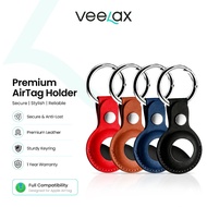 Veelax Premium Leather Airtag Case Holder | Airtag Keychain Cover |Compatible with Official Apple Ai