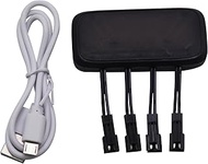 Blomiky 1 to 4 SM-2P Plug Charger Cable for 3.7V 1S Lithium Li-Po or Li-ion RC Car Battery / 1 to 4 