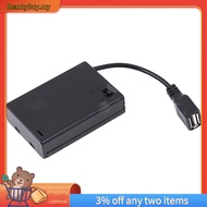 [In ]3XAA Battery Case with Cover and Switch Connected to USB Female Connector USB Female Socket Bat