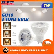 7W GU10 LED Light Bulb 3 Colour Spotlight Track Light LED Bulb 3C Mentol LED Ceiling Downlight Eyeball Bulb Metol Rumah