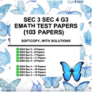 🇸🇬 Upper Secondary Sec 3 Sec 4 Express G3 Emath Exam Paper Bundle (Past Year Papers) / Math, S3, S4,