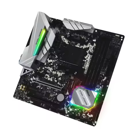 WYORESY FOR ASRock B450M Steel Legend Motherboard AMD B450 AM4 DDR4 M.2 Micro ATX for Ryzen