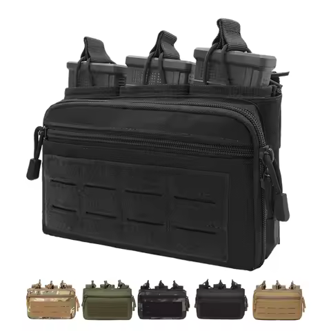 Molle Magazine Pouch Triple Mag Bag Rifle Mag Admin Pouch EDC Bag Universal Cartridge Holder Hunting