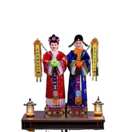 Golden Boy Jade Maiden Electric Statues Pair, Funeral Ritual Decoration, Ancestor Worship Sacrificia