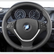 Vỏ bọc vô lăng ô tô Bọc may tay Chống-Trượt da nhân tạo Bện Cho BMW X5 E70 2006-2013 X6 E71 2008-201