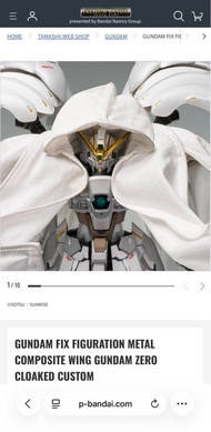 ［港魂預訂］第一水 PBHK 26年4月 GFFMC GUNDAM FIX FIGURATION METAL COMPOSITE WING GUNDAM ZERO CLOAKED 白雪姬 高達 MB 