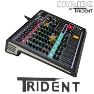 IMIX By Trident Audio Mixer MC-6 with 2AUX USB BT EQ Individual Phantom Power