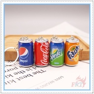 ✪ Emulational Cans：Coca Cola Pepsi Fanta Sprite Keychains ✪ 1Pc Alloy Pendants Keyrings Bag Accessories Gifts