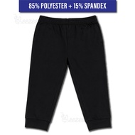 Rightway Premium Kids Highly Stretchable Sport Long Pant Plain Black 220gsm Performance Stretch Inte