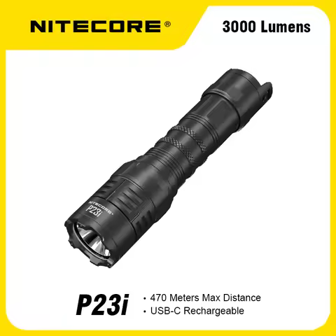 NITECORE P23i 3000 Lumen LED Tactical USB-C Rechargeable Flashlight With Outdoor Hunting Torch STROB