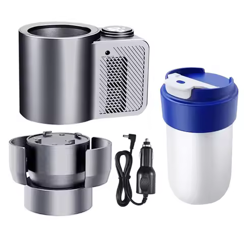 2 In 1 Electric Beverage Warmer Cooler with Temperature Digital Display Car Insulation Drink Cooler