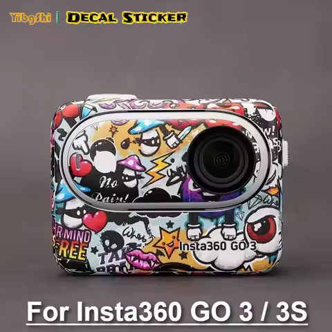 Customized Sticker For Insta360 GO 3 / 3S Decal Skin Action Camera Body Vinyl Wrap Film Coat Insta 3
