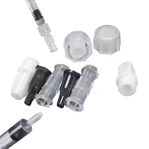10Pcs/set Plastic Syringe Connectors Transparent Leak Proof Double Helix Medical Sterile Luer Lock A