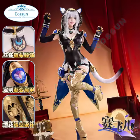Cipher Cosplay Costume Game Honkai: Star Rail S-2XL Women Halloween Cute Cat Costume Cifera