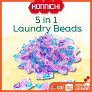 KONNICHI 5 In 1 Laundry Beads Gel with Fragrance 5in1 Laundry Detergent Sabun Basuh Baju