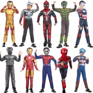 Halloween Children cos Costume Captain America Thor Iron Man Hulk Anime Party Muscle Stage